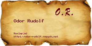 Odor Rudolf névjegykártya